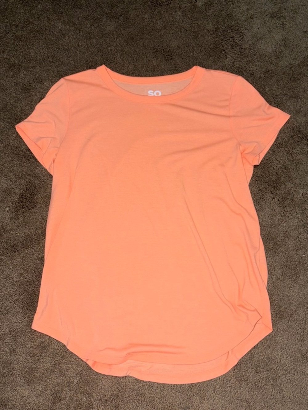 SO Peach Crew Neck Short Sleeve Tee